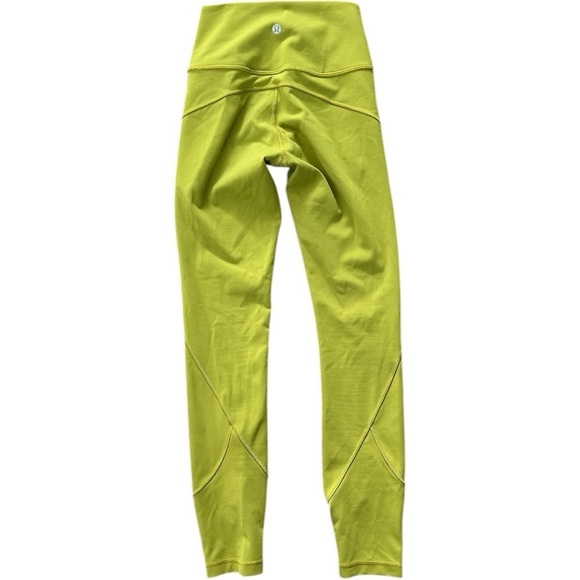 Lululemon Athletica In Movement Athletic Leggings Size 2 Women’s Golden Lime - Picture 5 of 7